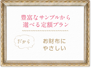 豊富なサンプルから選べる定額プラン